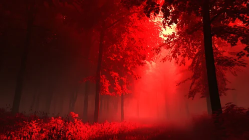 Crimson Forest Awakens in Ethereal Radiance