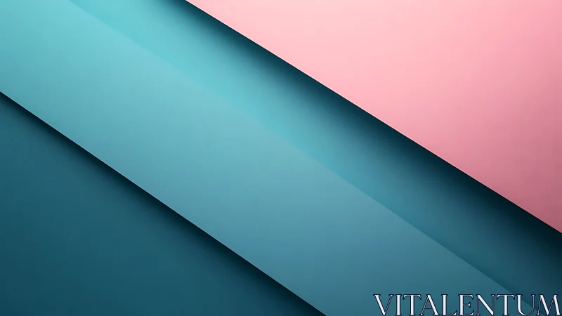 Diagonal teal and pink geometric planes with layered shadows