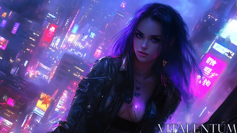 Neon-lit cyberpunk vigilante over holographic megacity grid.