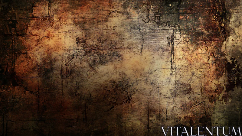 Textured rusted wall surface shows layered weathered decay