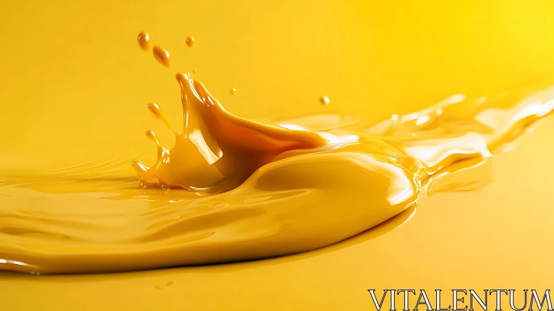 Golden liquid splash pulses across a luminous backdrop.