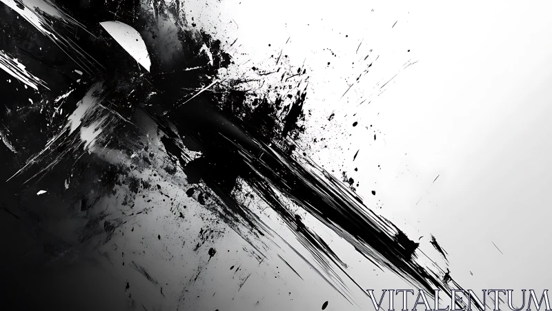 Ink burst in motion across a bright minimalist horizon.