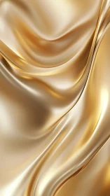 Golden satin waves flow in soft, luminous abstraction.