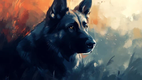 Gentle shepherd gazes into warm evening light with calm heart