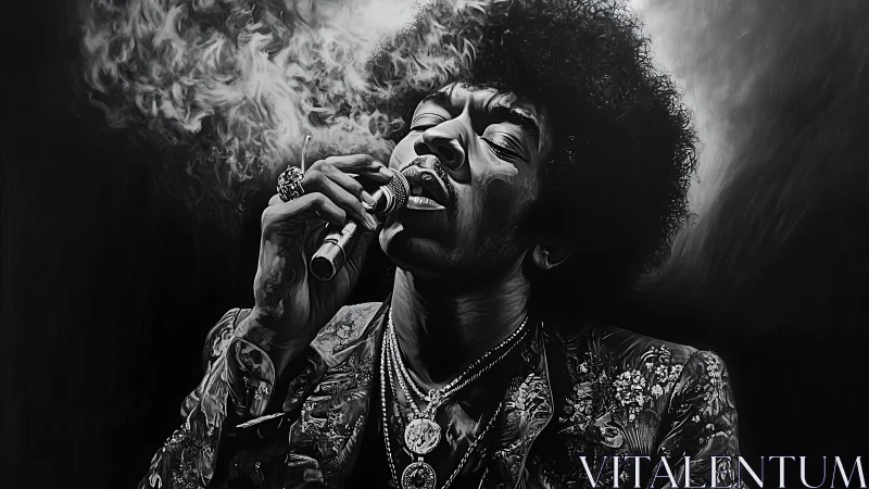 Smoke curls like guitar solos around the brooding crooner