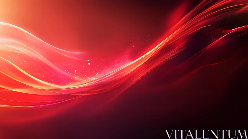 Red Energy Wave Abstract Motion Composition.