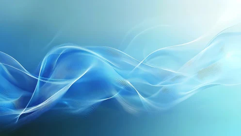 Gentle blue light waves drifting across a tranquil sky.