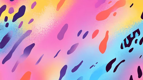 Multicolor gradient field with irregular elongated shapes