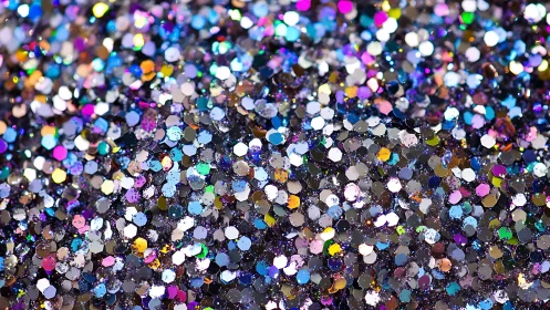 Cosmic glitter tide of prismatic hexagon dreams.