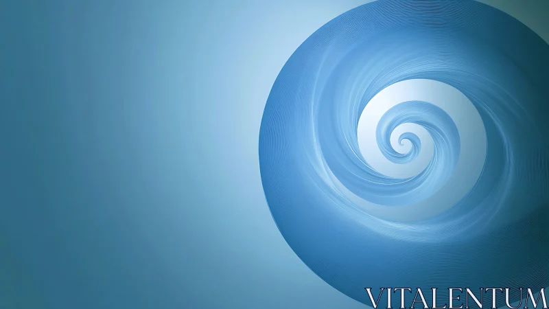 Soothing blue spiral quietly draws you into its calm center