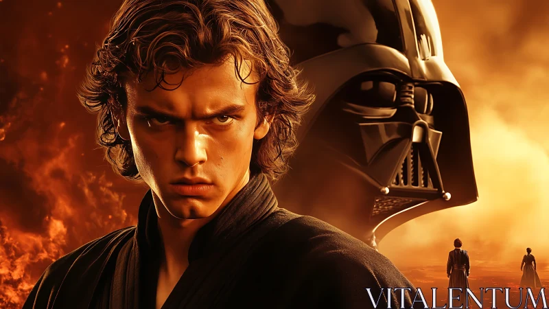 Furious young warrior burns toward looming masked destiny