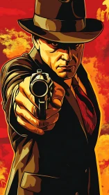 Minimalist red roadster profile in vector flat illustration.