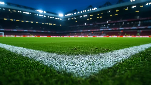 Bright stadium corner invites the start of a thrilling match