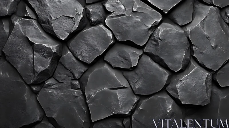 Dark irregular stone wall surface with matte rock texture.