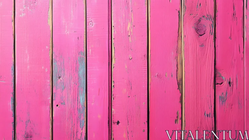 Sun-faded pink wooden planks with playful rustic charm.