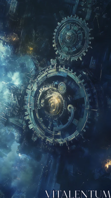 Rotating orbital megastructures render a deep-space machine vision