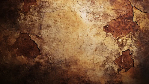 Weathered wall of peeling rust and warm earth tones.