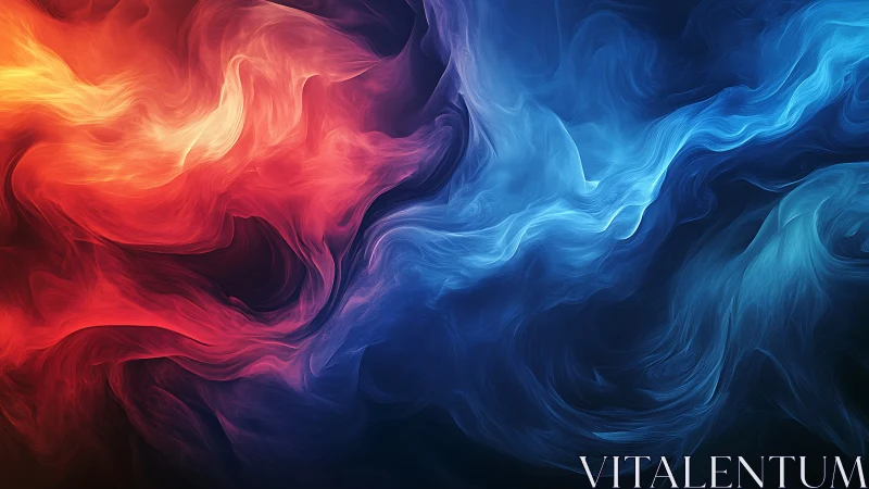 Fire and Ice Collision: Dynamic Abstract Energy Flow.