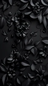 Monochrome Floral Composition in Deep Shadow.