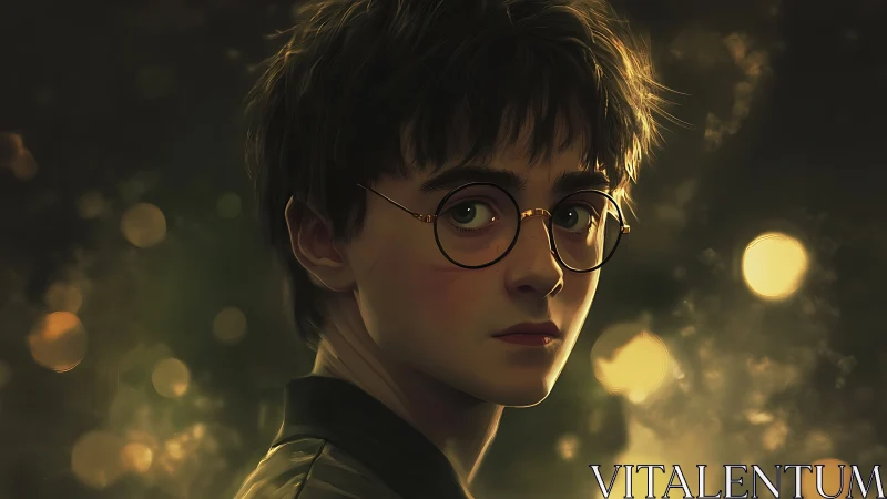 Soft golden portrait shows a thoughtful young wizard at dusk