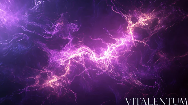 Electric violet energy stream over dark cosmic background.