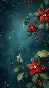 Crimson poinsettias quietly choreograph winter’s midnight glow