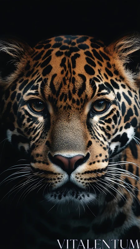 Leopard frontal portraiture with high-key ocular emphasis study.