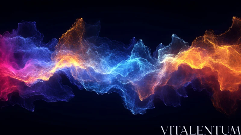 Neon energy waves collide in vibrant abstract spectrum.