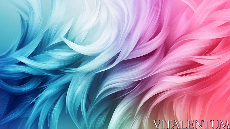 Soft swirling ribbons of pastel blue and pink light.