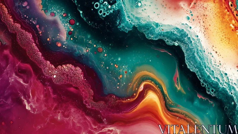 Celestial paint tides swirling in molten galaxy rivers.