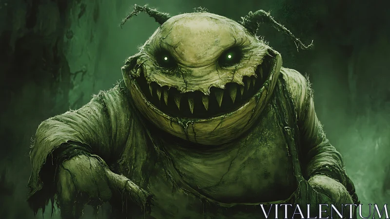 Grotesque swamp warden in cinematic horror digital painting.