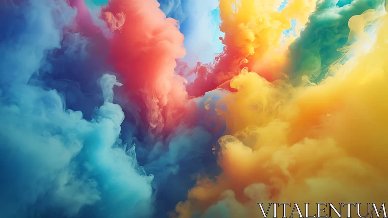 Multispectral pigment diffusion in turbulent volumetric plumes.