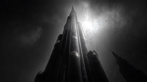 Vertical Giant Pierces Night Sky With Architectural Ambition