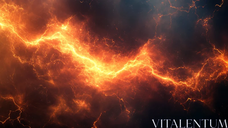 Cosmic Energy Discharge: Luminous Lightning Through Nebular Matter.