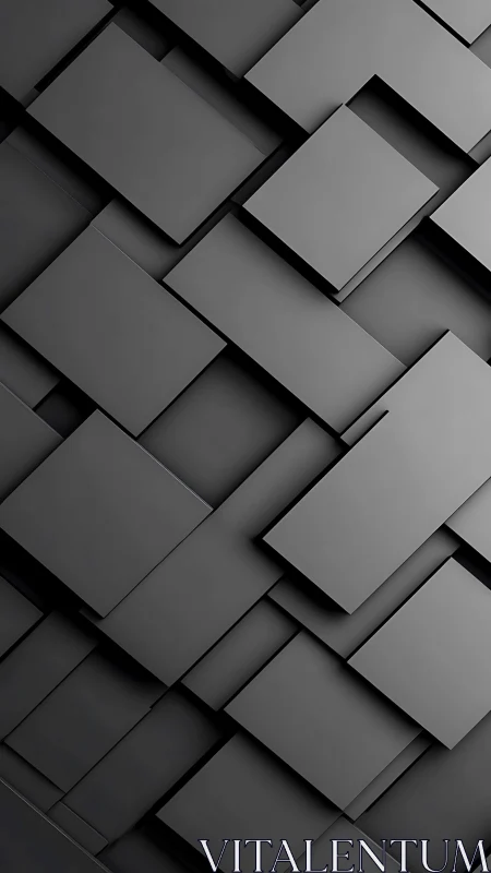 Softly stacked graphite panels in calm geometric rhythm.