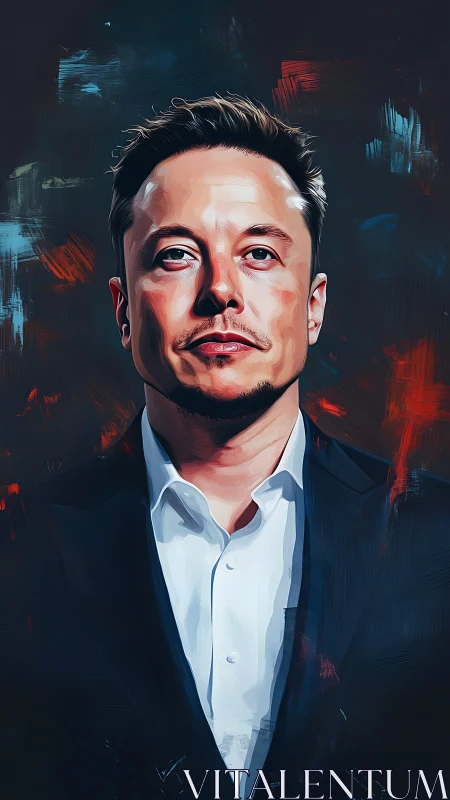 High-contrast digital portrait with painterly edge lighting and bokeh