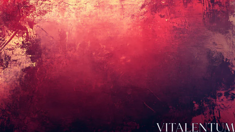 Crimson textured gradient field reveals distressed painterly surface