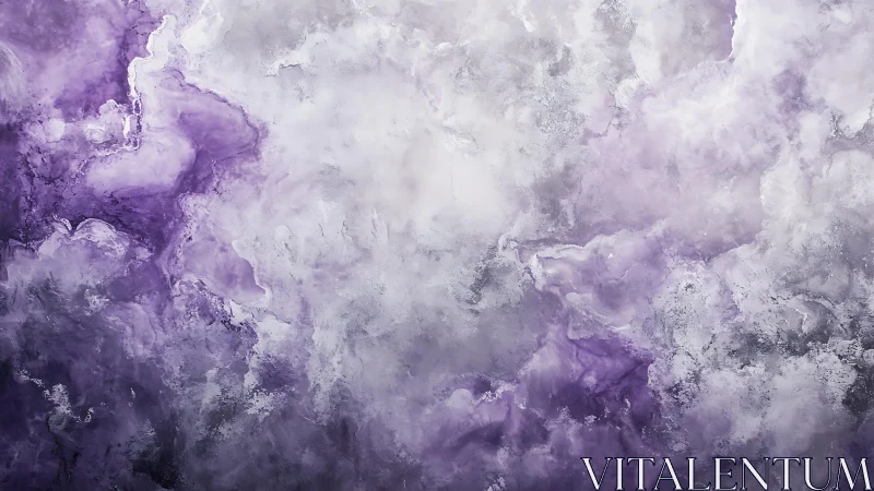 Abstract Purple and White Marble Texture, Soft Cloudy Style.