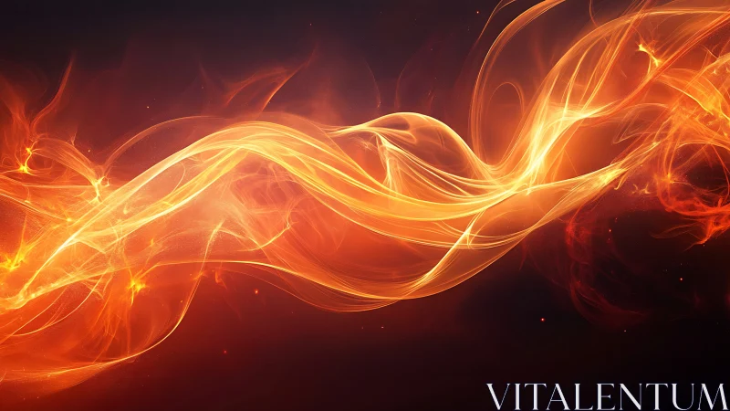 Abstract Fire Flow with Dynamic Light Waves.
