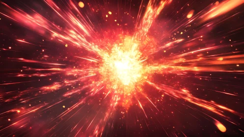 Radiant stellar explosion captured in dynamic radial motion