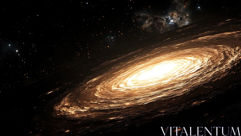 Spiraling starforge tilts and pours molten light into space