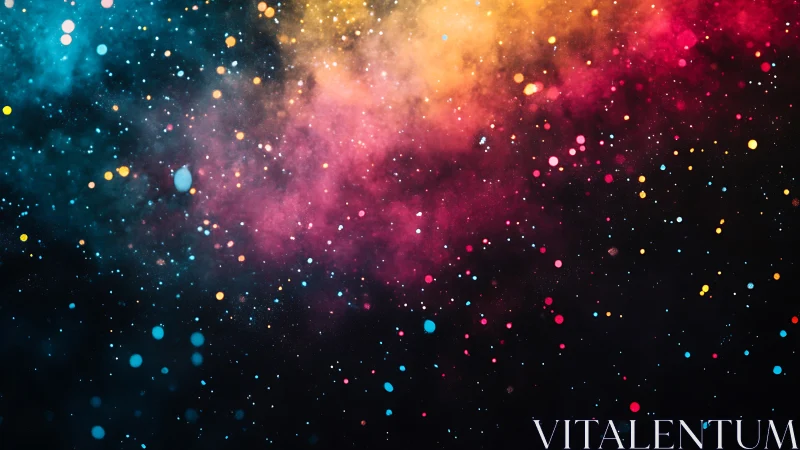 Nebula dust pirouettes through jewel bright cosmic night