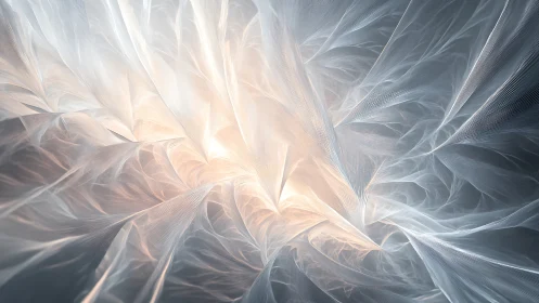 Radiant fractal filaments converge around a luminous vortex core