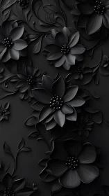 Monochrome Floral Elegance in Shadow.