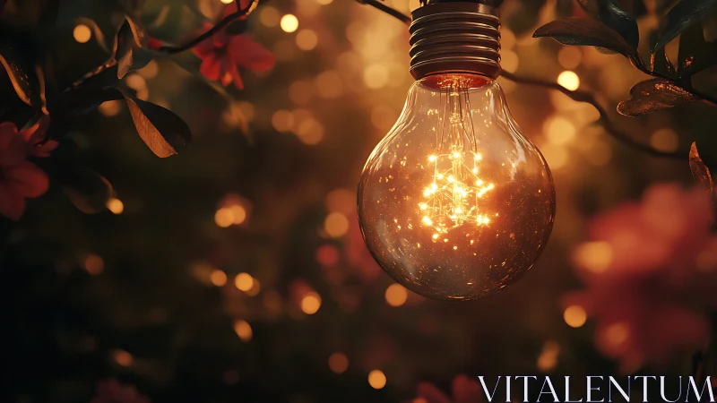 Garden twilight bulb glows like a captured constellation.