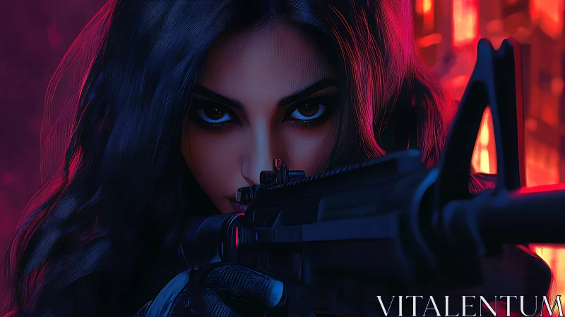 Midnight sharpshooter paints neon vengeance across silence