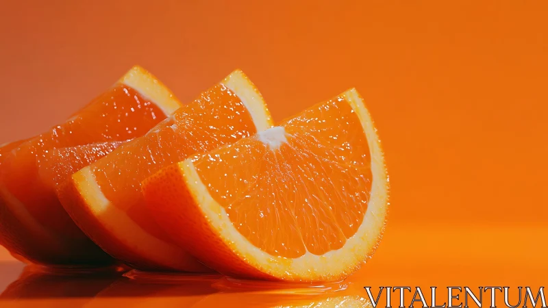 Bright orange slices glow with juicy, sunlit freshness
