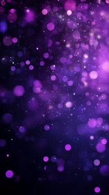 Soft violet bokeh lights drift gently across a starry night