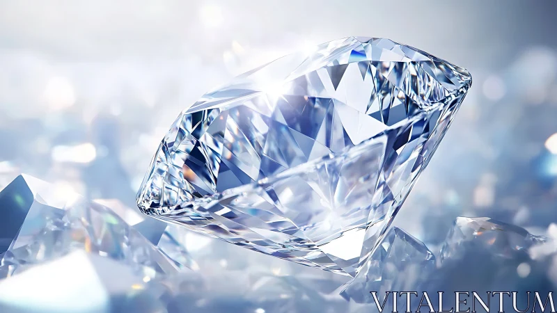 Glimmering diamond daydream in soft crystal light.