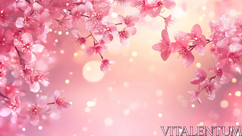 Cherry Blossoms in Soft Dreamlight.